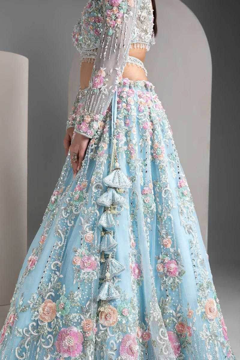 Organza Silk Designer Sequins Lehenga - MYLUXURY LANE ENTERPRISE